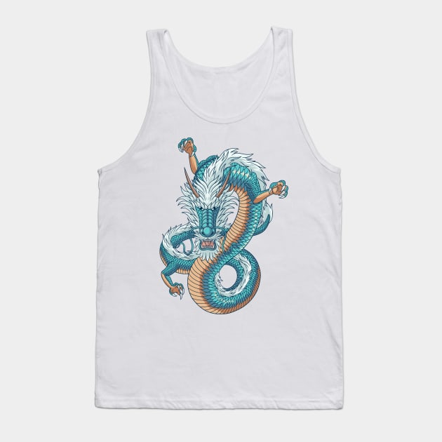 Asian dragon japanese style Tank Top by Ardiyan nugrahanta